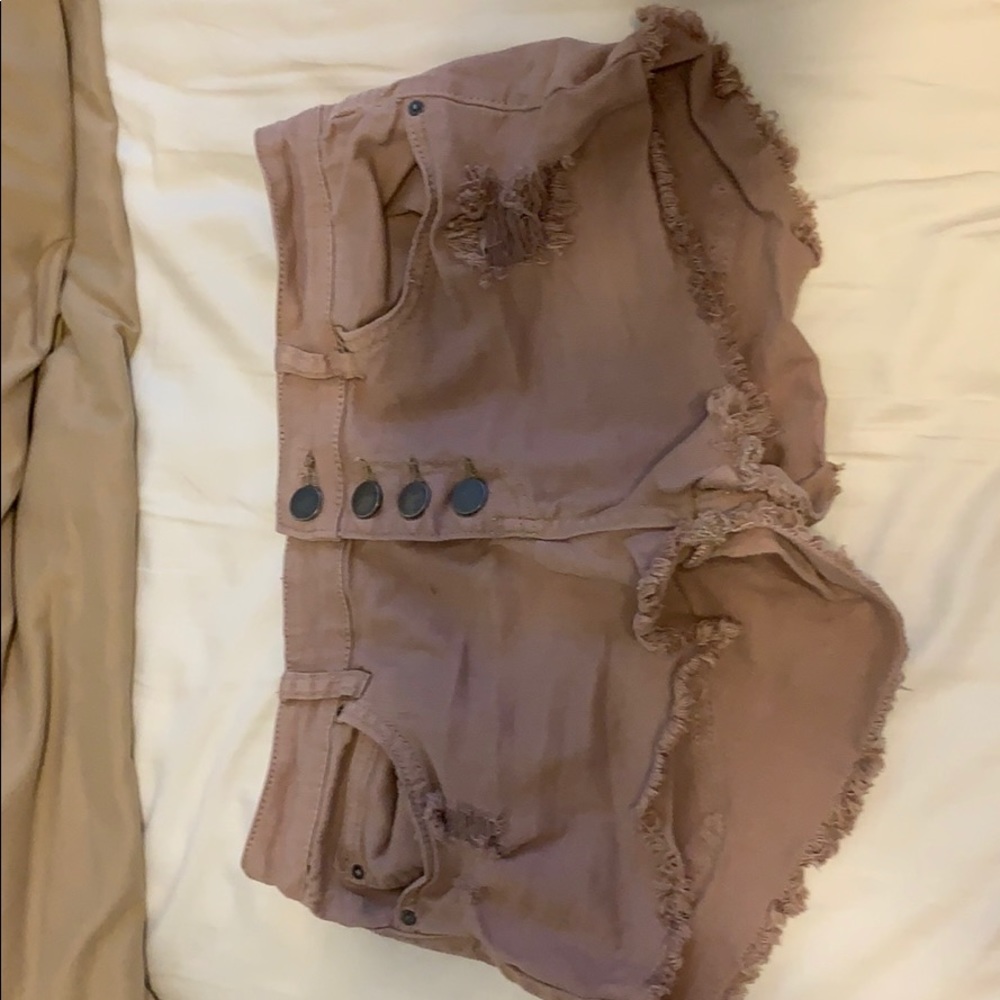 Pink billabong jean shorts